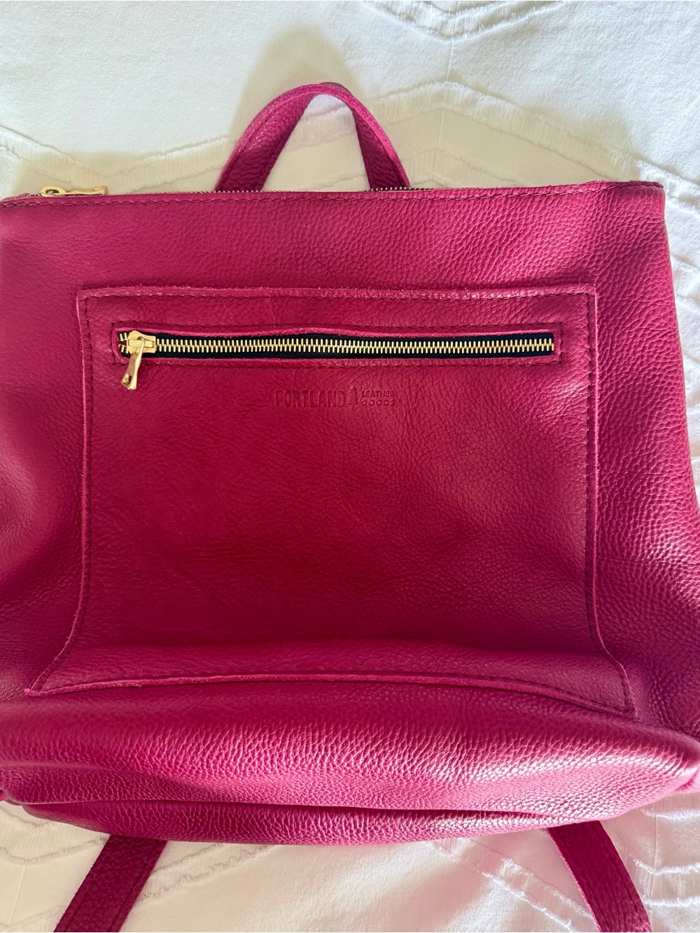 Cosmo Pink Portland Leather Large Tote Backpack- NWOT